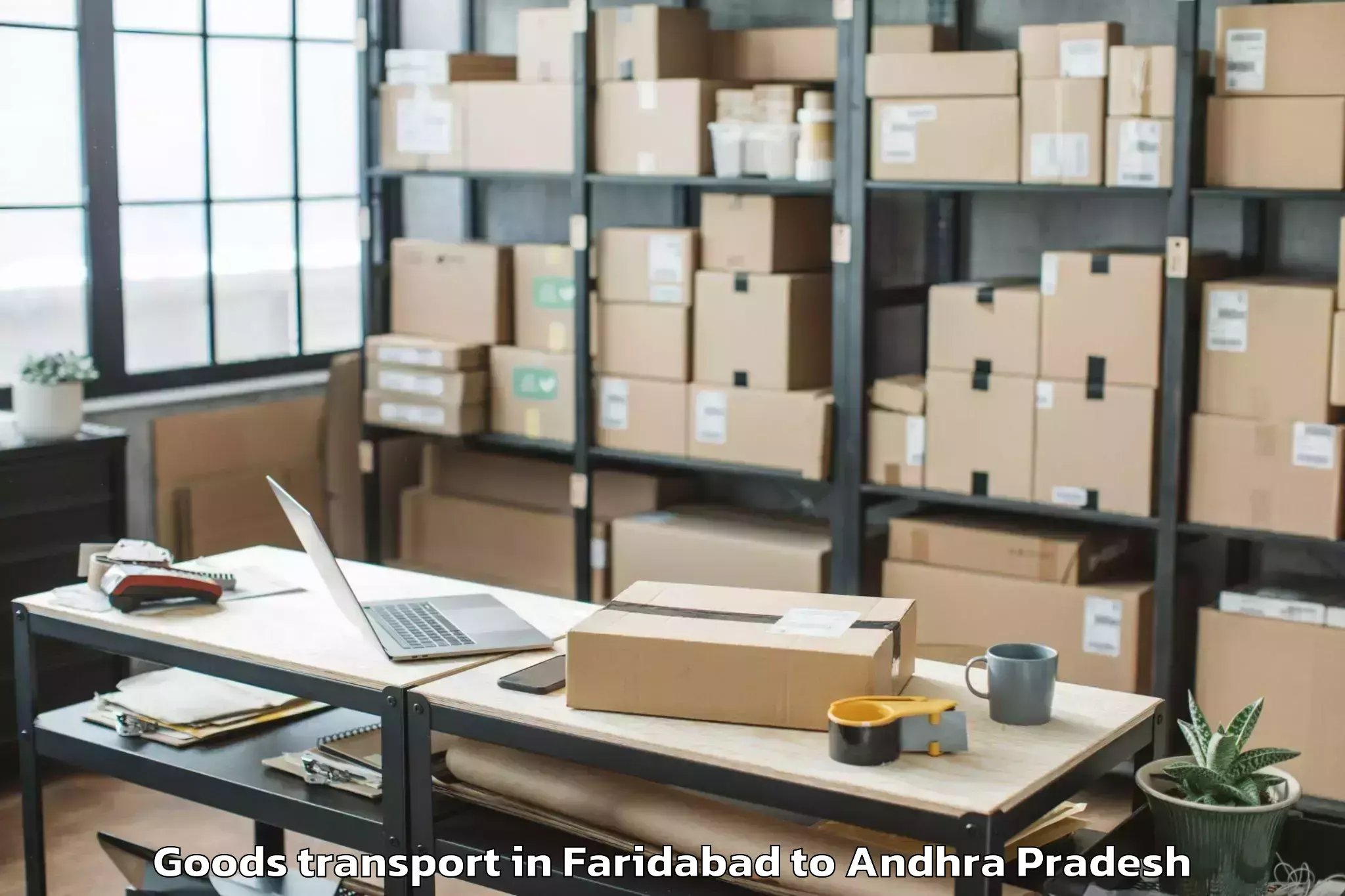 Book Your Faridabad to Peddapuram Goods Transport Today